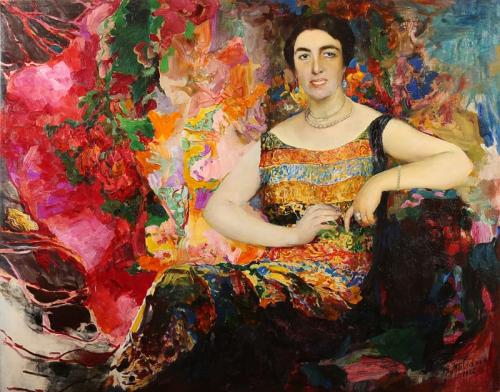 Filipp Malyavin  'Portrait of a woman'