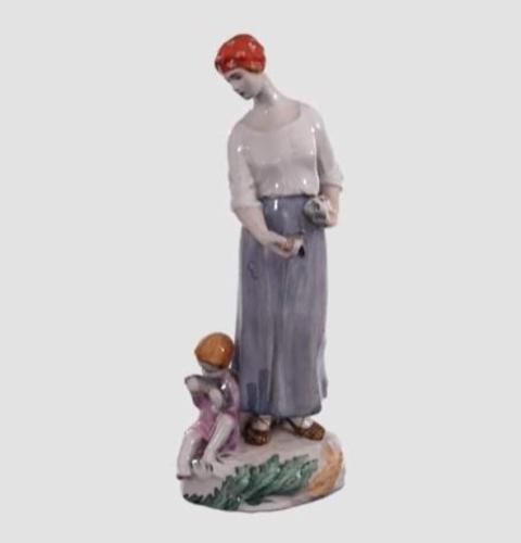 Natalya Danko 'Porcelain figure “Woman and girl with a fish”'