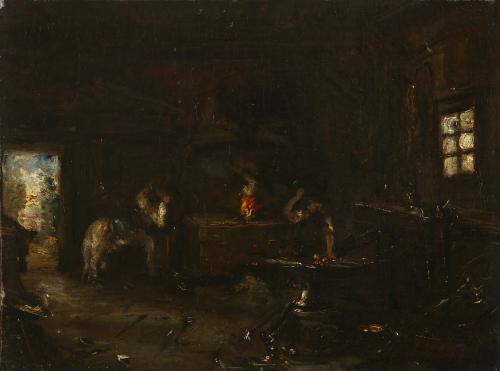 Eugène Delacroix 'At the forge'